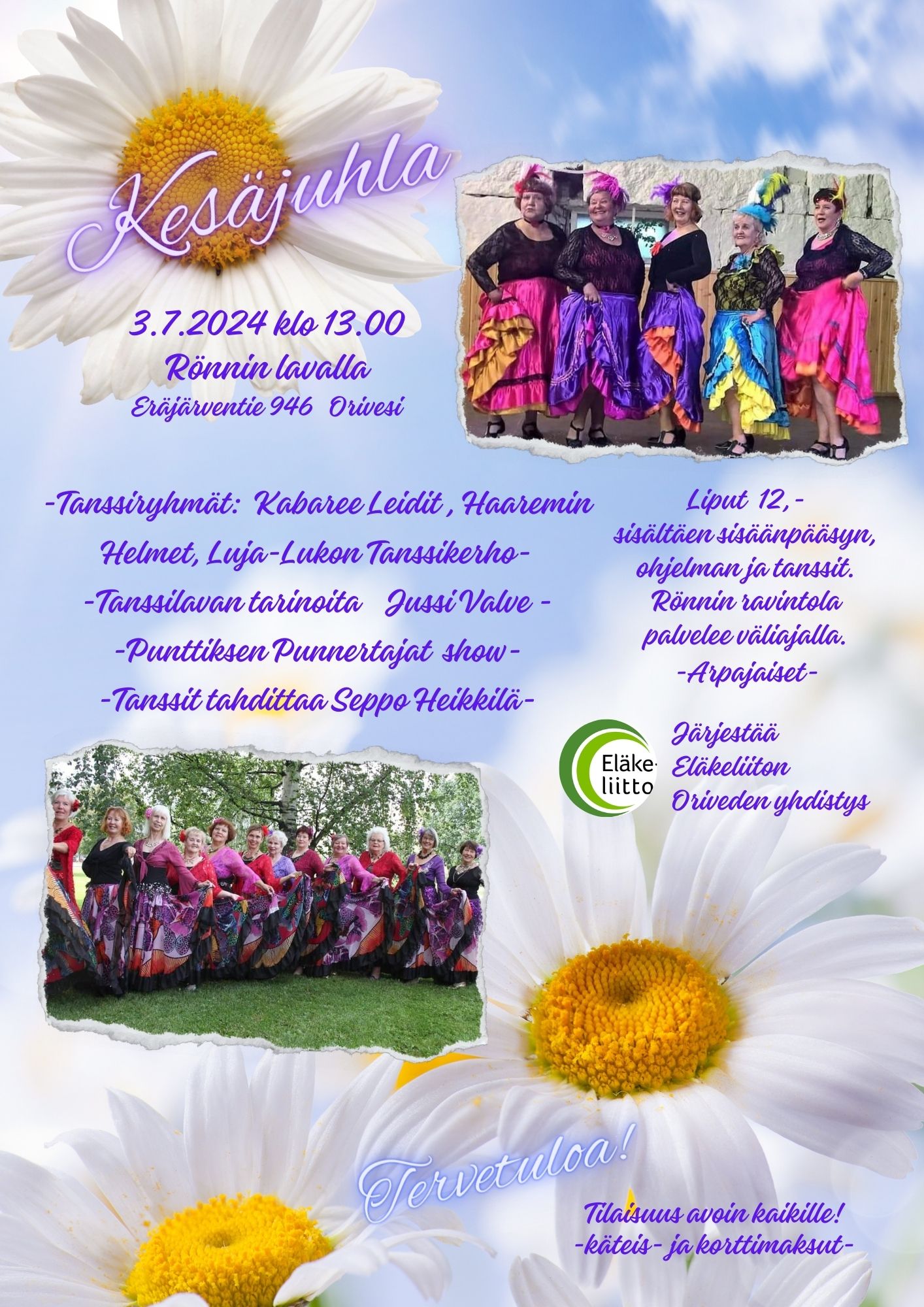 EL Orivesi kesäjuhlailmoitus 2024
